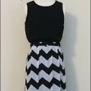 Chevron stripe maxi dress